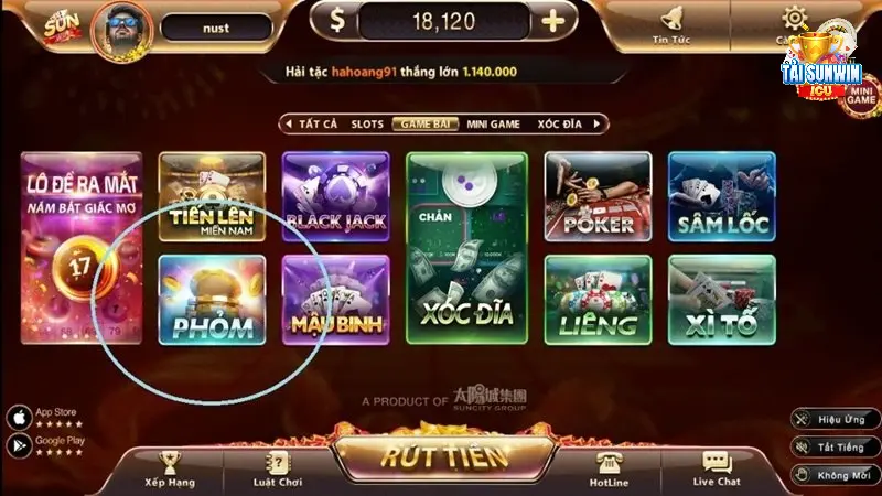 Luật Chơi Game Phỏm Sunwin Đặc Sắc, Dễ Hiểu Cho Người Mới 6 Chọn biểu tượng game phỏm sunwin ở sảnh chính